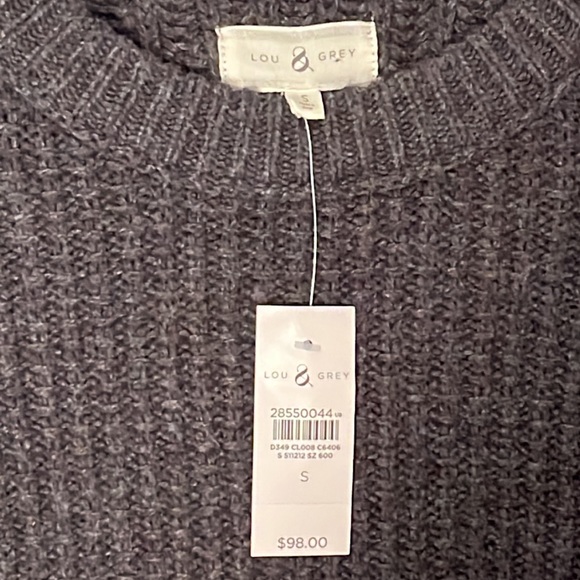 NWT Lou & Grey charcoal grey sweater knit size Small - Picture 4 of 9